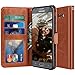 For Samsung Galaxy J7 V / J7 2017 / J7 Prime / J7 Perx / J7 Sky Pro / Galaxy Halo Case, LK Luxury PU Leather Wallet Flip Protective Case Cover with Card Slots and Stand (Brown)