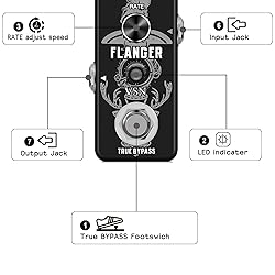 VSN Guitar Flanger Pedal - Classic Metallic Flanger