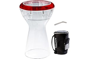 Wambooka Red Ruby Darbuka – Dry & Wet Sound Modes, 8.75'' Head, Lightweight- Professional Drum with Brass Tuning Keys & Padded Bag – 17'' Length – Ideal for Live & Studio Use