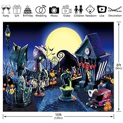 ZTHMOE 10x8ft Halloween Nightmare Themed Party