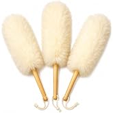TRU-LAMB Premium Lambskin Mini Duster 3-Pack &ndash; Natural Wool Dusting Brush for Car Interior, Dashboard, Air Vents, Mini Blinds, Electronics, Keyboard, Home &amp; Office Cleaning
