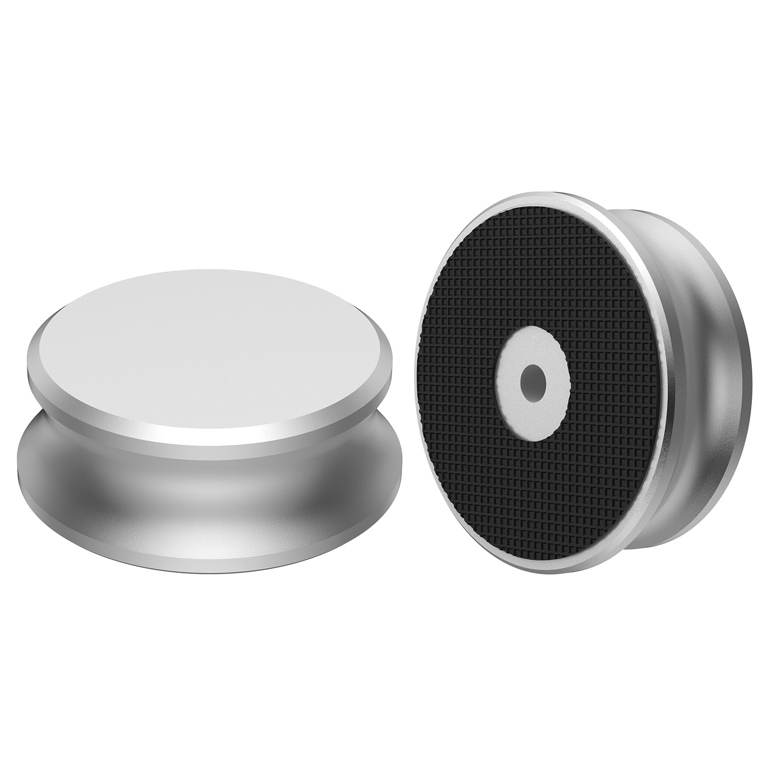 Tirstrup Turntable Weight Stabiliser Vinyl Disc Player Aluminium LP Stabiliser for Turntable Weight Stabiliser for LP Turntable Eliminates Vinyl Disc Vibrations (Silver)