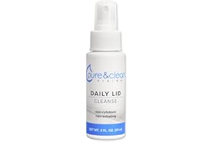 PURE & CLEAN Daily Lid Cleanse Spray - .01% Hypochlorous Acid Eyelid & Lash Cleanser - Gentle HOCl Formula for Blepharitis, Dry Eye, Irritation - Safe for Sensitive Eyes, Contact Lenses - 2 oz