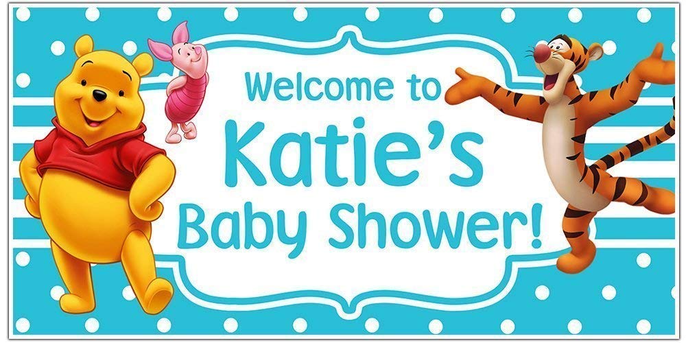 Winnie the Pooh Baby Shower Banner Personalized Party
