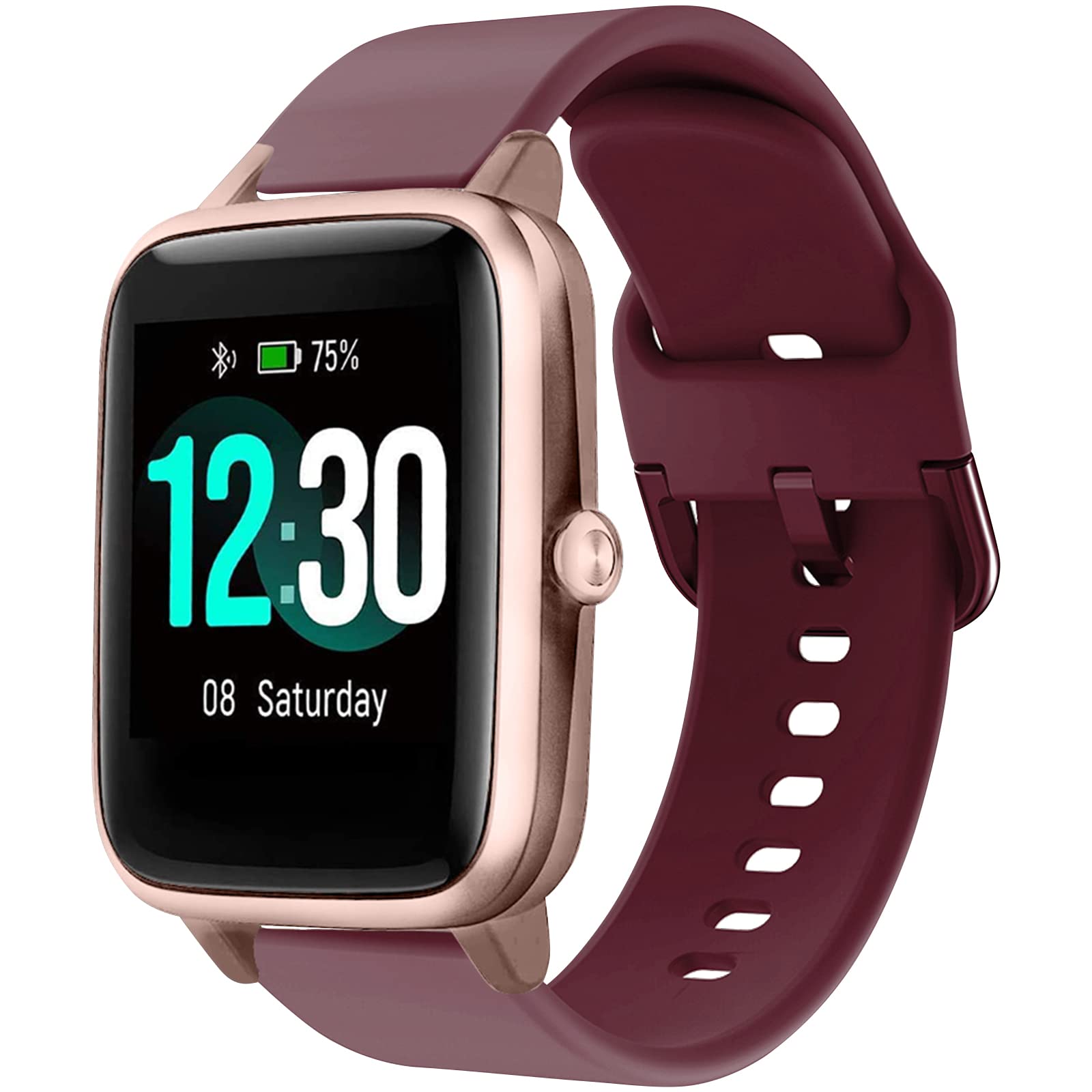 Watch Strap for ID205l，18mm Band Compatible with LETSCOM, Letsfit, LIFEBEE, Willful and TEMINICE Model No.ID205L,ID205S,ID205G, ID215G,SW025,SW023,SW021,SW020,TE021,TE020,YM023,YM021,YM020