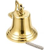 11" H Brass Ship Bell Polished Premium Nautical Boat's Bell Maritime - Jumbo Bells Rustic Vintage Home Decor Gifts