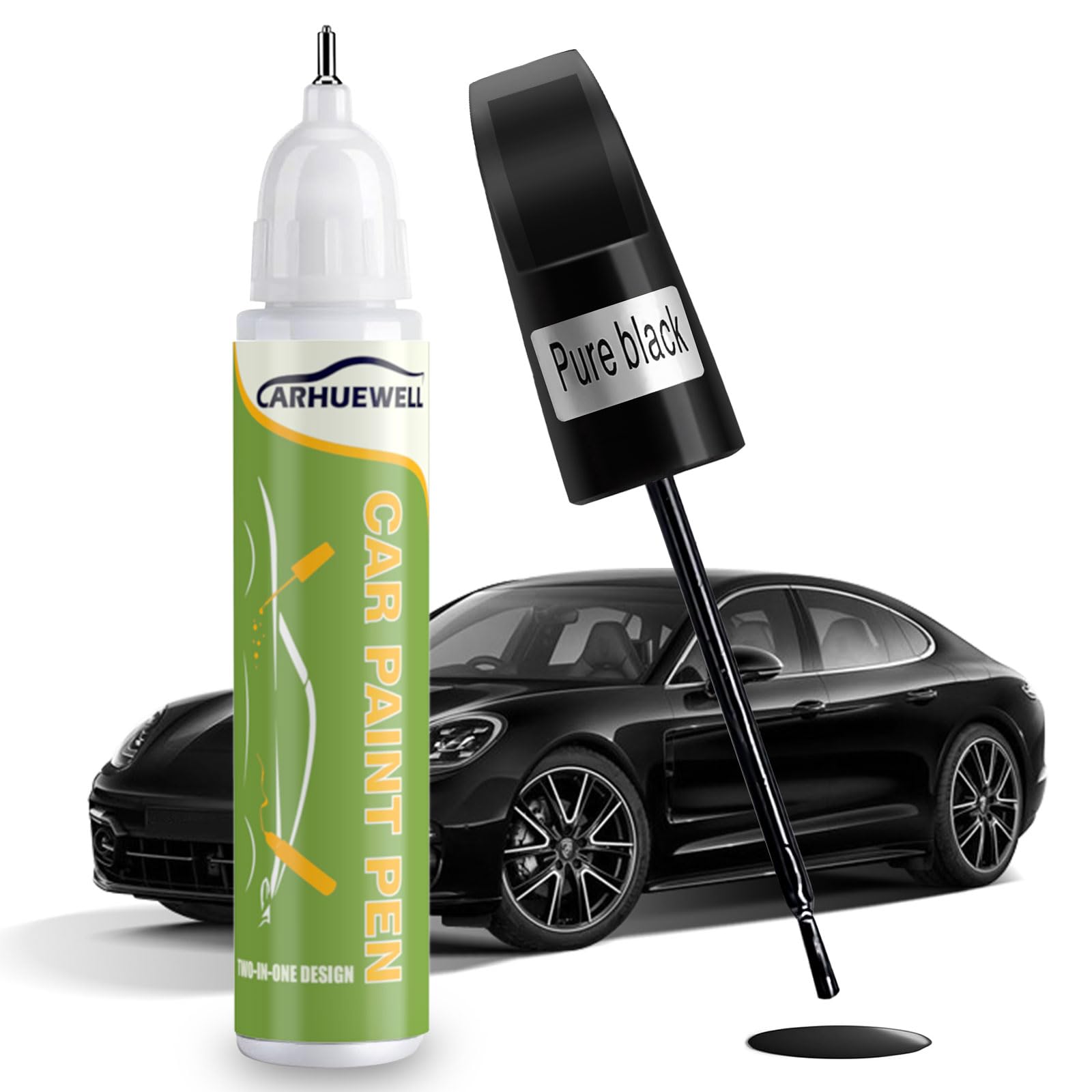 Photo 1 of Carhuewell Black Touch Up Paint for Cars, Rim Scratch Remover Pen Automotive Wheel Scratch Fix Gloss Paint (Pure Black)