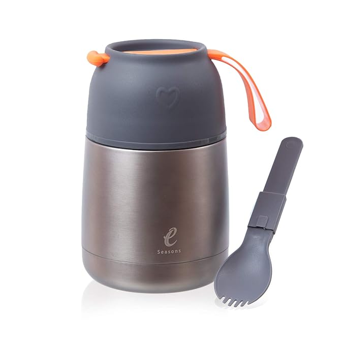 eSeasons Vakuum Isolierter Edelstahl Thermobehälter Warmes Essen im Büro, für Kinder 430ml
