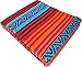 El Paso Designs Peyote Hippie Blanket Classic Mexican Style Falsa Stripe Pattern in Vivid Peyote Colors. Throw, Bed, Tapestry, or Yoga Blanket. Hand Woven Acrylic, 57