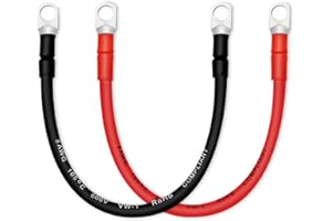 QIATOL Battery Cable, 8 AWG Battery Cables with Terminals(2pcs).
