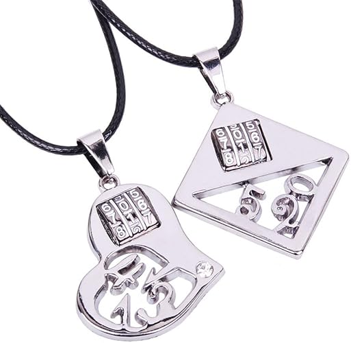 Amazon Ezclassy 新品 恋人 ペンダント ステンレス ネックレス ペア 愛情 暗号 キュートな ハート 5 1314 シンプル カップル ジュエリー アクセサリー ネックレス 通販