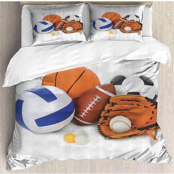 prunushome - Juego de Cama de 3 Piezas con diseño étnico de Voleibol y