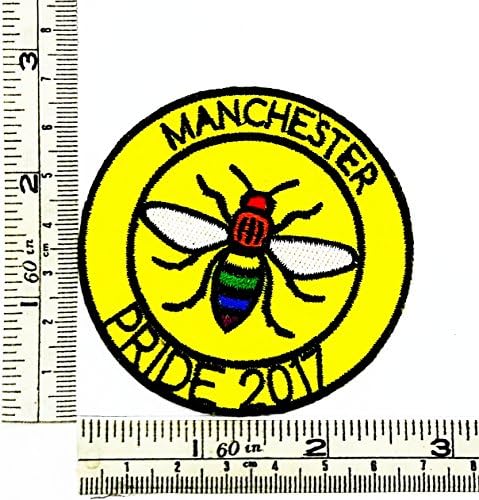 Yellow Manchester Pride 2017 cartoon Patch Embroidered Iron on Hat Jacket Hoodie Backpack Ideal for Gift