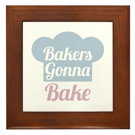 CafePress – Bakers Gonna Bake – gerahmte Fliesen, dekorative Fliese zum Aufhängen
