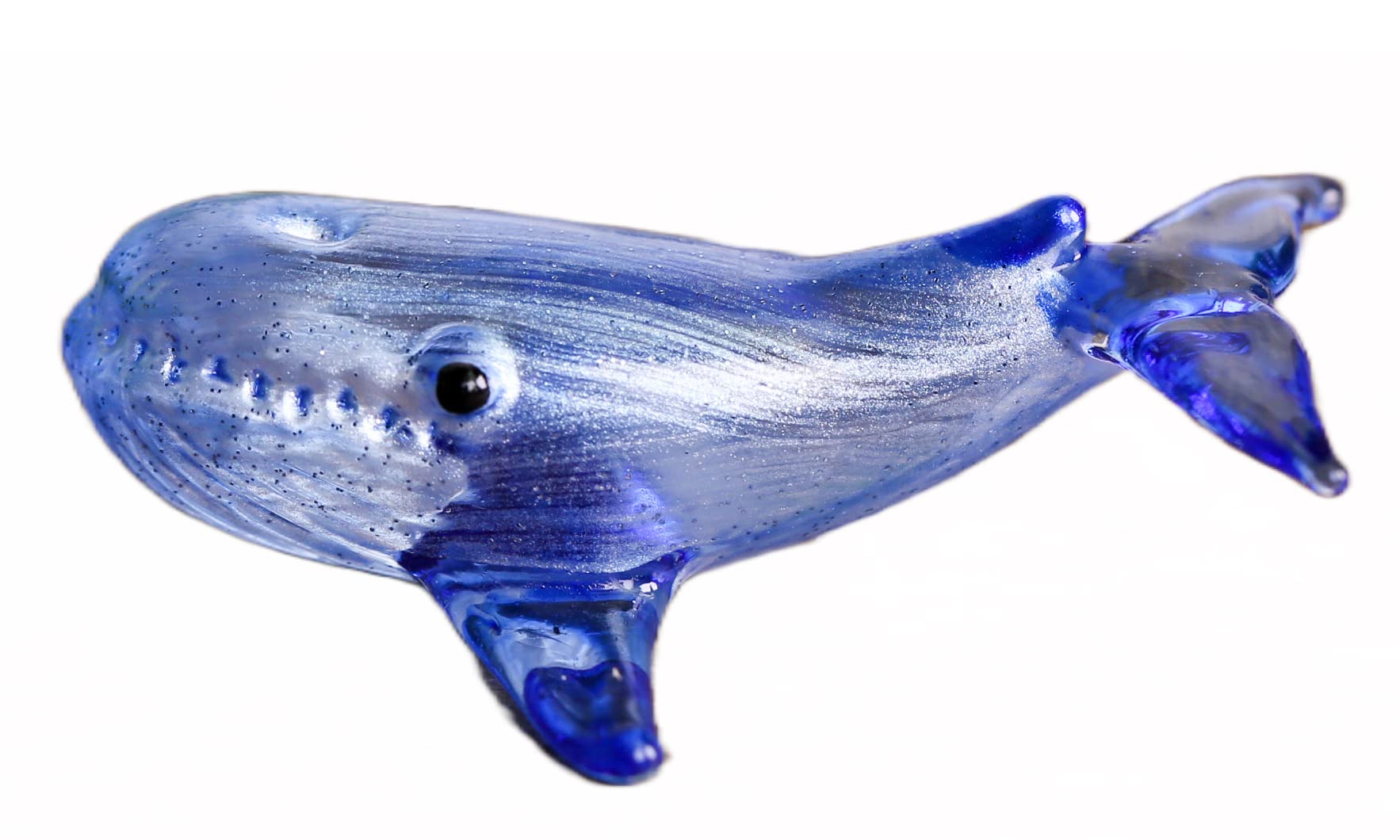 redchocol8® Handmade Little Samll Tiny Glass Blue Whale Metallic Painted Terrarium Decor Ornament Gift Terrarium