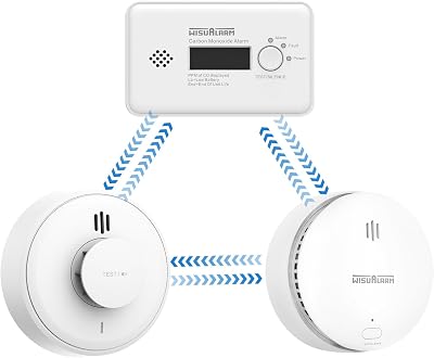 Wisualarm Interlinked Smoke Alarm Kit 1 Smoke 1 CO 1 Heat Pre-linked