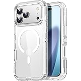 AICase for iPhone 17 Pro Case Clear Compatible with MagSafe 3 in 1 Heavy Duty Drop Protection Full Body Rugged Shockproof/Dust Proof 3-Layer Military Protective Tough Durable Cover 6.3"_1
