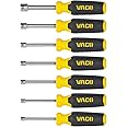 VACO VAC7071 7-Piece Metric Hex Nut-Driver Set, Hollow Shaft, Magnetic, Laser Etched Sizes 5-13 mm