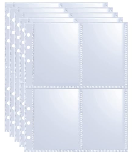 sleeves for double sided cards ABLY 720 Pocket Card Sleeves, 9-Pocket, 3 Ring Binder trading cards 50 matte double sided card