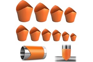 10 Pcs Pipe Saddle Template Cutting Guide Set, Precision Wrap Around Pipe Notcher & Insulation Cutting Tool Kit, Accurate Arc