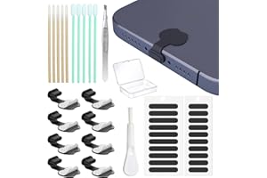 8 Pcs Dust Plug for Phone - USB C Port Cover Cap Protector Against Dust,Anti-Loss Plug for Phones,for iPhone 15/16 & Air, iPa