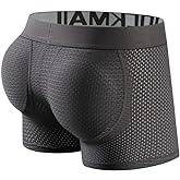 JOCKMAIL Mesh Mens Underwear Boxer Back Mens Padded Underwear Boxer with Hip Pad Men's Boxers