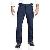 Outdoor Ventures Men's Lite Waterproof Windproof Fleece Lined Warm Hiking Ski Snow Pants Expandable-Waist