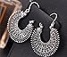New Hollow Out Vintage Tibetan Silver Earring Hoop Dangle Earring for Women Fashion Jewelry CXY Multicolor one Size