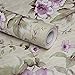 Peel and Stick Decorative Purple Peony Floral Shelf Liner Contact Paper for Kitchen Cabinets Dresser Drawer Refrigerator Table Pantry Closet Vanity Desk Wall Furniture Decal Sticker (17.7x78.7 Inches)
