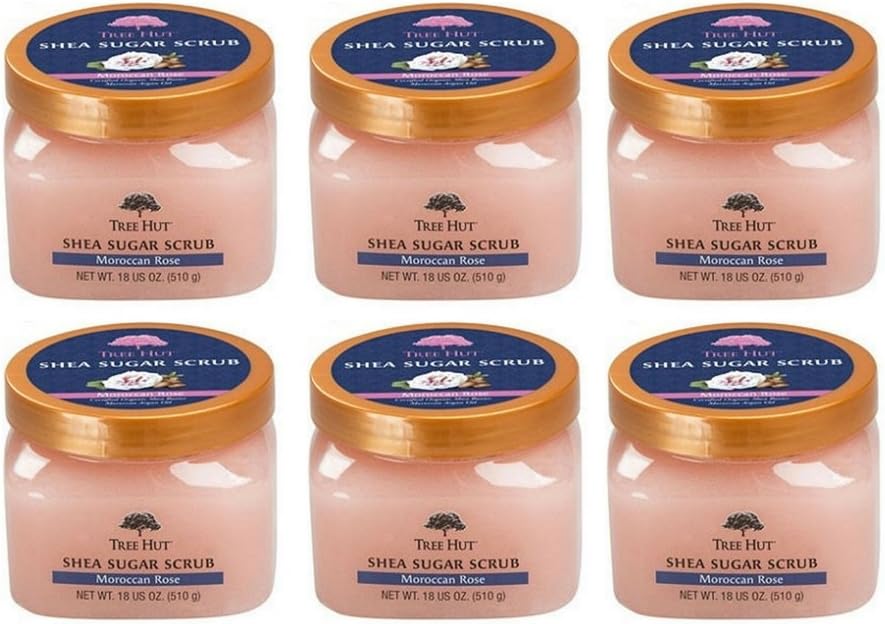 Tree Hut Shea Sugar Scrub Moroccan Rose ~ 18 oz (6pack)