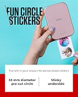 Canon ZINK Photo Paper 20 Sheets Pre-Cut Circle Stickers 2x3 in view 4