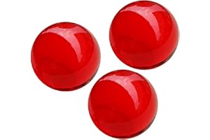 CHENGXINWENHUA Decorative Orbs for Bowls and Vases Set of 3，Diameter 3 inch Crystal Sphere Ball,Camera Sphere and Photography Orb (Red)
