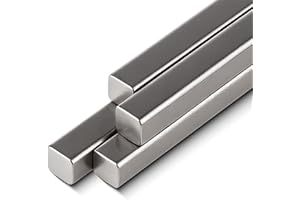 Rocaris 4 Pcs 1/4" x 1/4" x 12" Hot Rolled Steel Square Bar, Weldable A36 Key Stock Steel Rod for Various Mechanical Parts or DIY Project