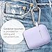 GMYLE Airpods Case Cover with Keychain, [Front LED Visible] Silicone Full Protective Wireless Charging Airpods Case Cover Skin Accessories kit Set Compatible for Apple AirPods 2 & 1 – Lavender Purple