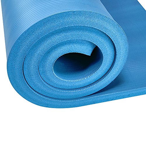 Easthills Fitness 71" x 24" Extra Thick 1 Inch Yoga and Exercise Mat with Elastic Strap for Gym, Workout, Physical Therapy, Pilates.