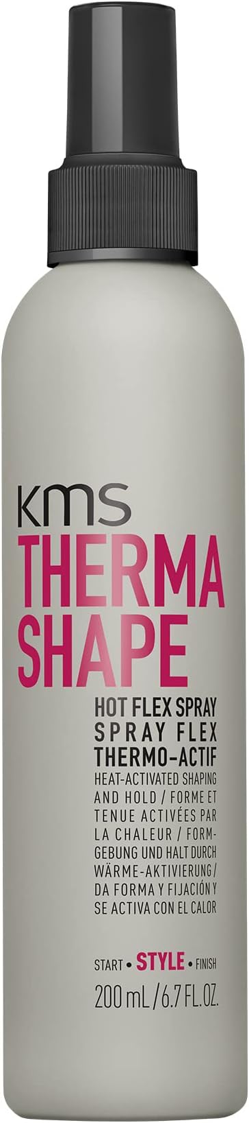 KMS ThermaShape Hot Flex Spray 200ml - Flexible Hold, Heat Protect