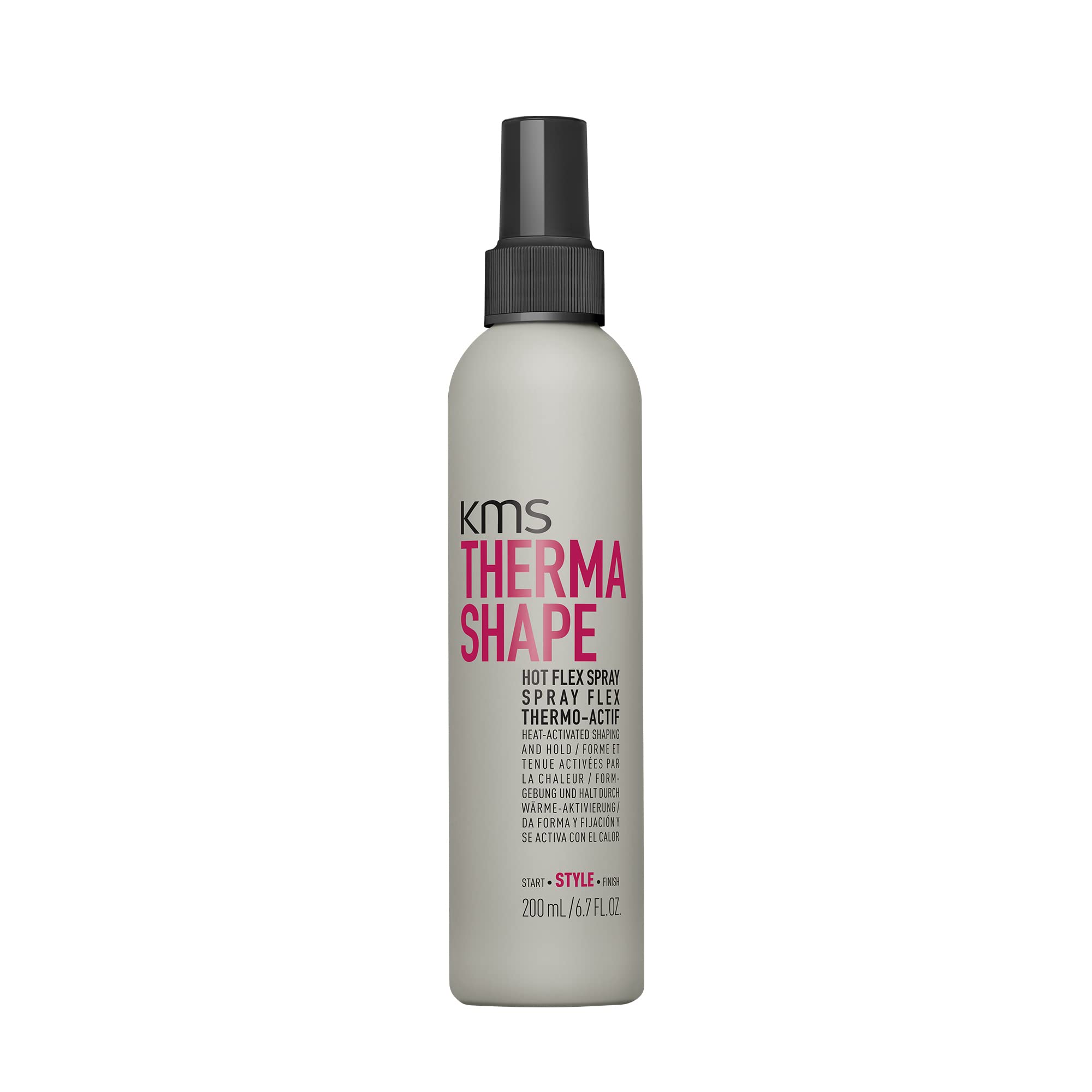 KMS ThermaShape Hot Flex Spray, For All Hair Types, Flexible Hold & Shape Memory, Heat Protection, Vegan & PETA Approved, 200ml