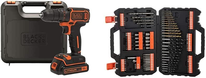 BLACK+DECKER BDCDC18K-QW - Taladro atornillador 18V + BLACK+DECKER