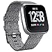 QIBOX Bands Compatible with Versa, Woven Fabric Wrist Strap Watch Special Edition Replacement Bands Classic Square Stainless Steel Buckle Compatible with Versa Smart Watch