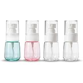 RELANOR 4 Pack Small Travel Spray Bottle Mini Size Mist Bottles 1oz/30ml | Fine Mist TSA Approved Leak Proof Hair Face Squirt Water Cologne Mister Empty Plastic Perfume Misting Atomizer Spray Bottles
