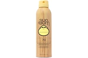 Sun Bum Original SPF 70 Sunscreen Body Spray - Broad Spectrum Moisturizing Sunscreen with Vitamin E - Hawaii 104 Act Compliant (Made without Octinoxate & Oxybenzone) - 6 oz