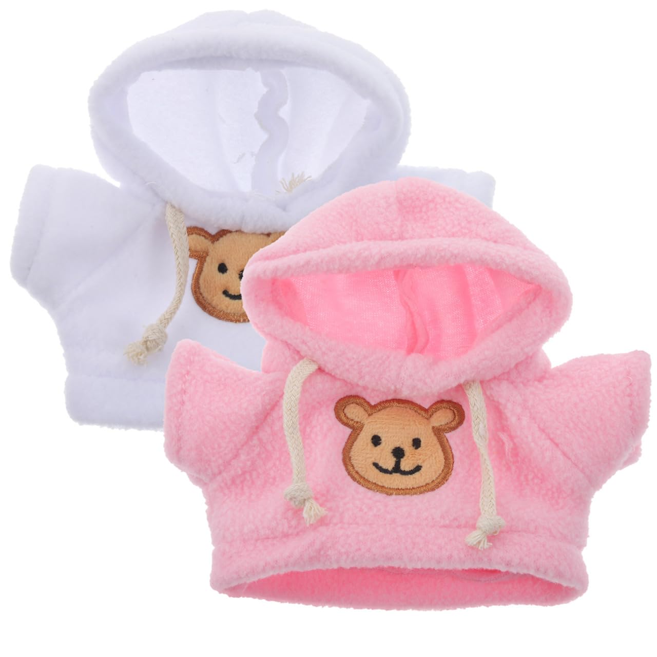 SAFIGLE Bear Doll Clothes 2 Pack Stuffed Animal Hoodies Mini Bear Sweatshirts Soft Comfortable Dress up Clothes for Small Bears 5.51In
