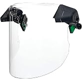 MSA V-Gard H1 Face shield, Standard, Polycarbonate (PC), Contoured | Clear Tint with Antifog/Antiscratch Coating, Resists Impact &amp; Splash Hazards, Durable &amp; Replaceable Hard Hat 10194818
