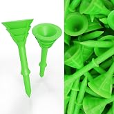 FINGER TEN Golf Tees Plastic 3 1/4 Inch 12/24/60 Pack | Unbreakable, Durable, Stable, 4 Colors Available