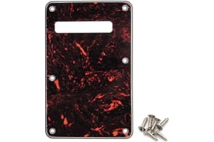 GENERIC Shengsui Strat Pickguard Tremolo Cavity Cover Backplate for Standard Strat/Stratocaster Modern Style Electric Guitar Dark Tortoise