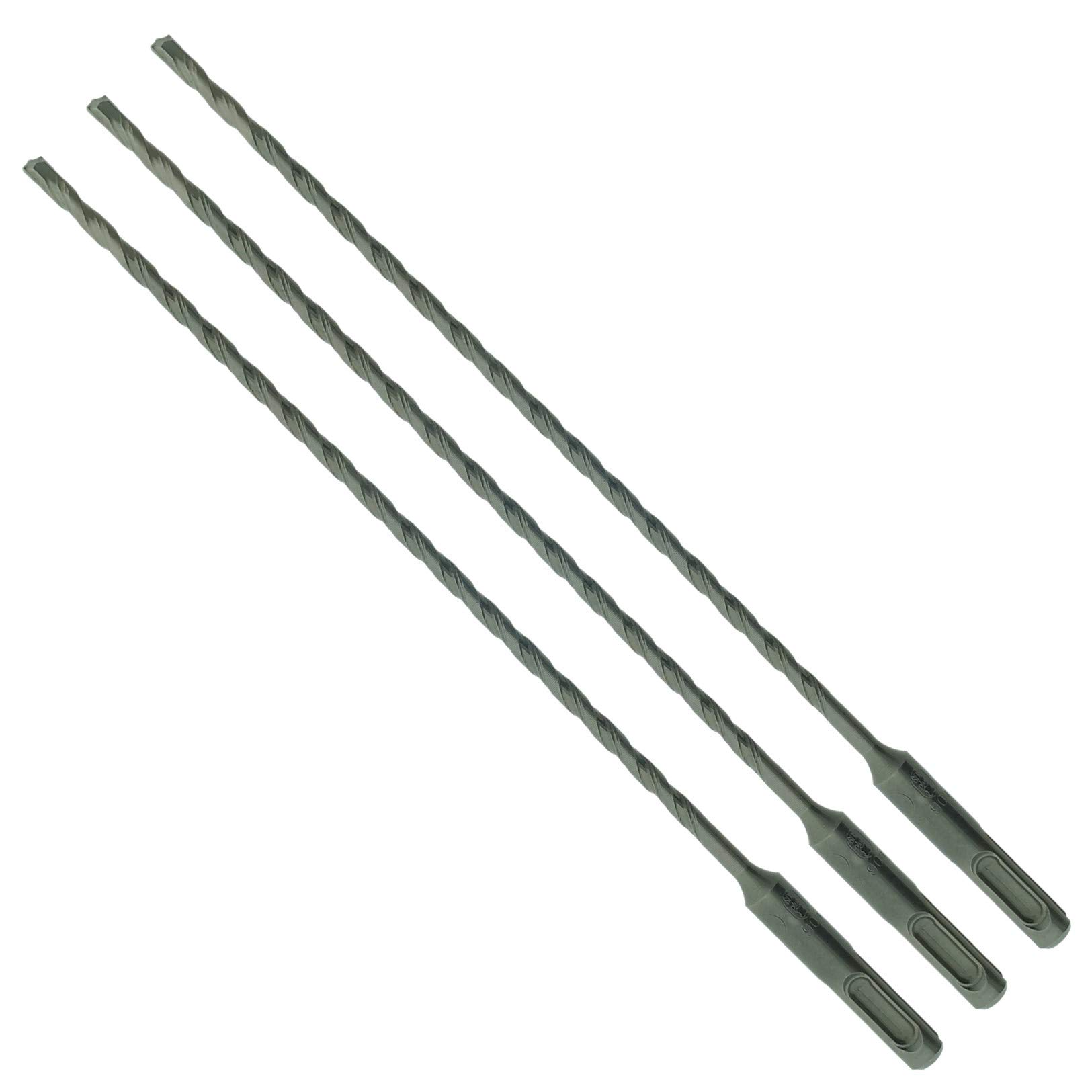 3 x SabreCut SDSB5_3 5mm x 210mm PGM Approved SDS Plus Drill Bits For Stone Concrete Brick