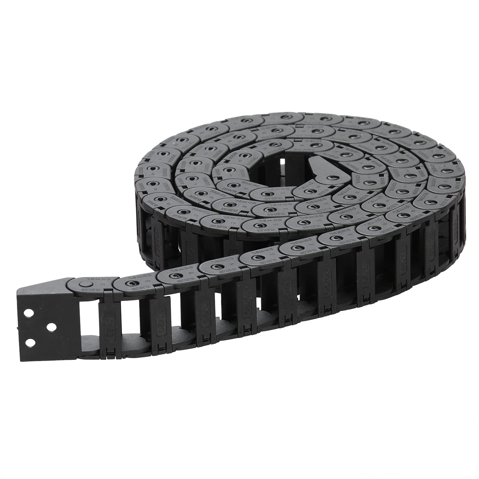 Carkio Wire Carrier Drag Chain,R18 10x20mm Black Plastic 1M Length Open Type Cable Drag Chain Compatible with 3D Printer and CNC Machines