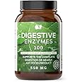 Digestive Enzymes Supplements, Natural Plant Based Superfood - 100 Capsules 600mg Probiotics Amylase Bromelain Lipase