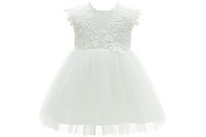 Meiqiduo Baby Girls Lace Christening Dresses Infant Princess Wedding Birthday Baptism Gowns