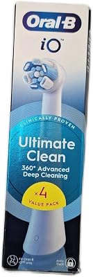 Ultimate Clean Ersatzbürsten, Weiß, gründliche Reinigung, Entfernung von Zahnbelag, runde Bürste für elektrische Zahnbürsten, Oral B iO